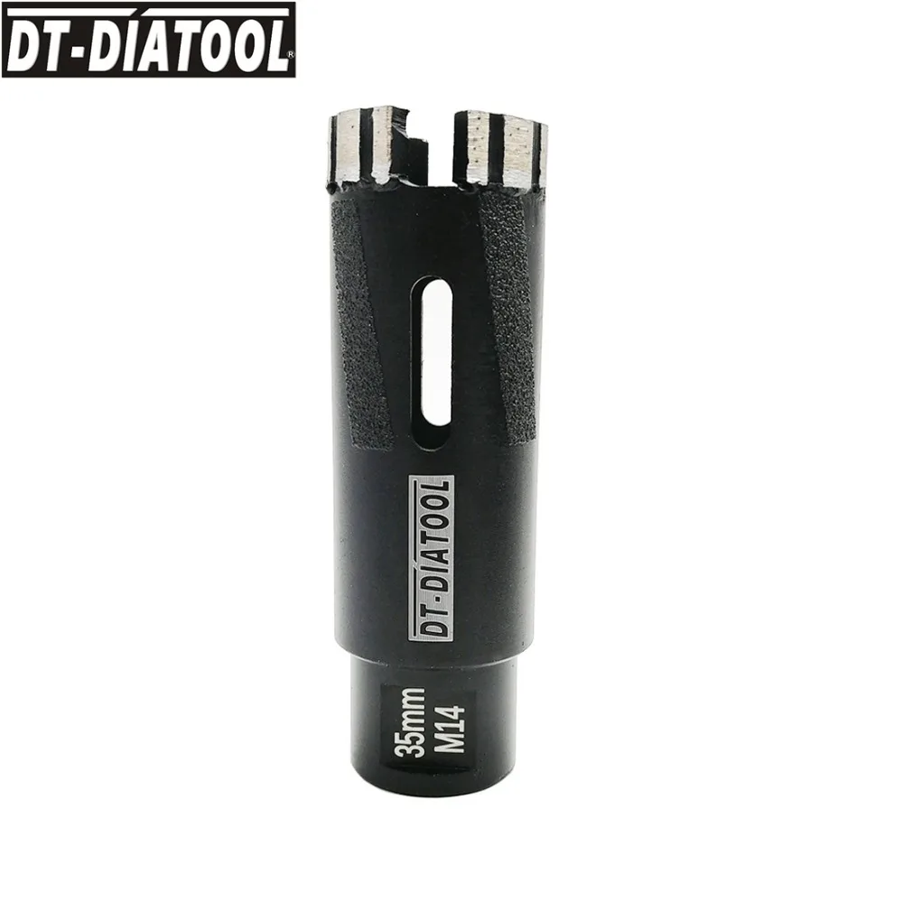 DT-DIATOOL 1 шт. M14 или 5/8-11 резьба Лазерная сварная Алмазная сухая бурильное сверло Гранит шлифовальное долото природа камень отверстие пилы