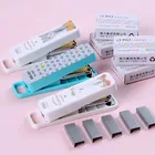 Креативный Ручной мини степлер карамельного цвета, милый мультяшный маленький степлер, скобы  10, студенческие подарки, школьные и офисные принадлежности