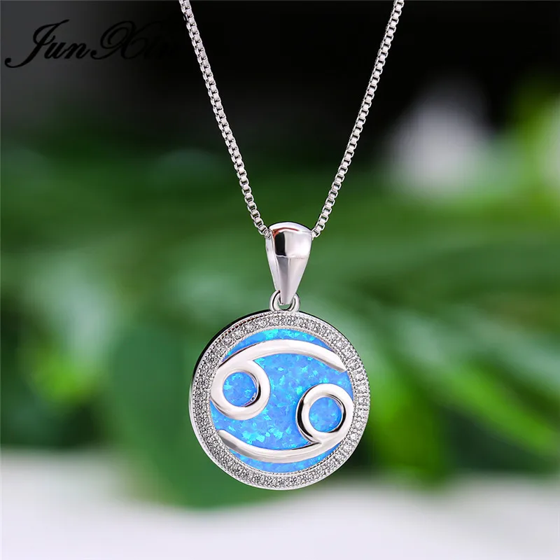 Ожерелье с подвеской в виде созвездий рака для женщин колье из белого золота