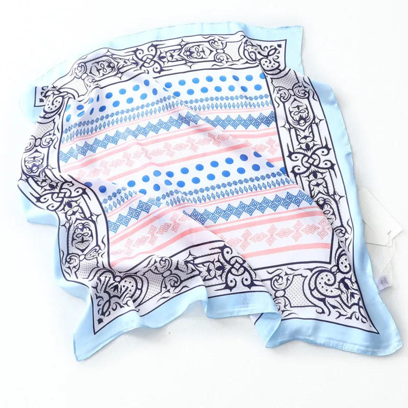 Silk Scarf Satin Bandana Women Fashion Luxury Hair Neck Scarves Designer Square 70cm Small Bohemian Paisley Ladies Head Kerchief |
