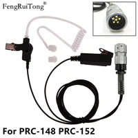 prc148 152 walkie talkie tactical headset cuboid ptt microphone air tube earpiece for tri tcaan prc 148 prc 152 walkie talki