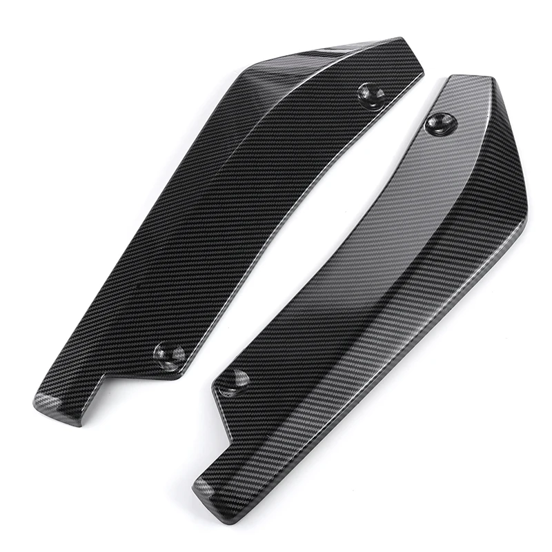 

2pcs 44*11cm Black Carbon Fiber Car Rear Bumper Lip Spoiler Diffuser Splitter Scratch Protector Car Styling Decorative Bumper