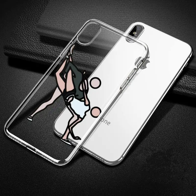 

Abstract minimalist ballet Phone Case Transparent for iPhone Samsung A S 11 12 6 7 8 9 30 Pro X XS Max XR Plus lite