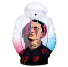 Рэпер Lil Peep 3d толстовки свитшоты Hell Boy Lil. Мужские и женские топы с капюшоном Peep, модные топы Hody Cry Baby с длинным рукавом