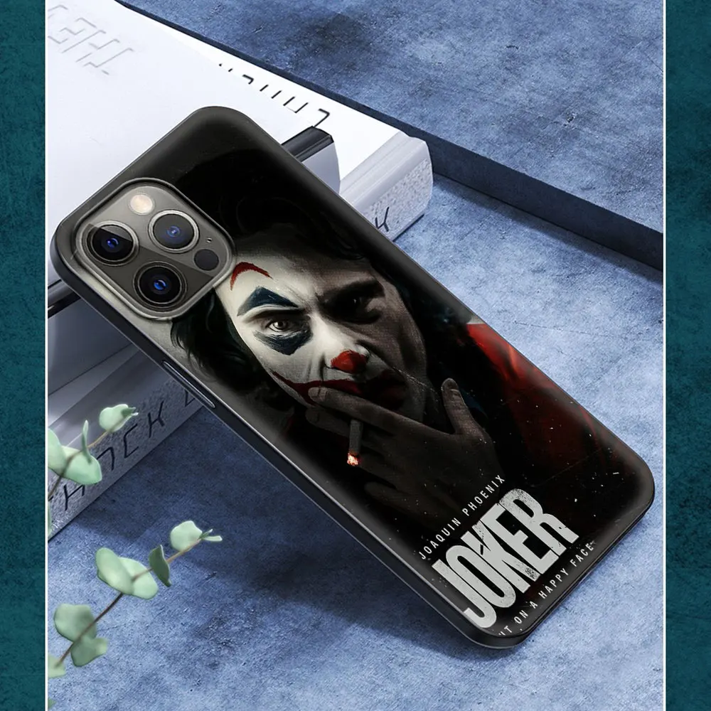 

Phone Case For iPhone 11 12 Pro XS Max 8 7 Plus X XR Silicone Soft TPU Black Shell Back Cover Coque Fundas Bag Joker Clown Heros