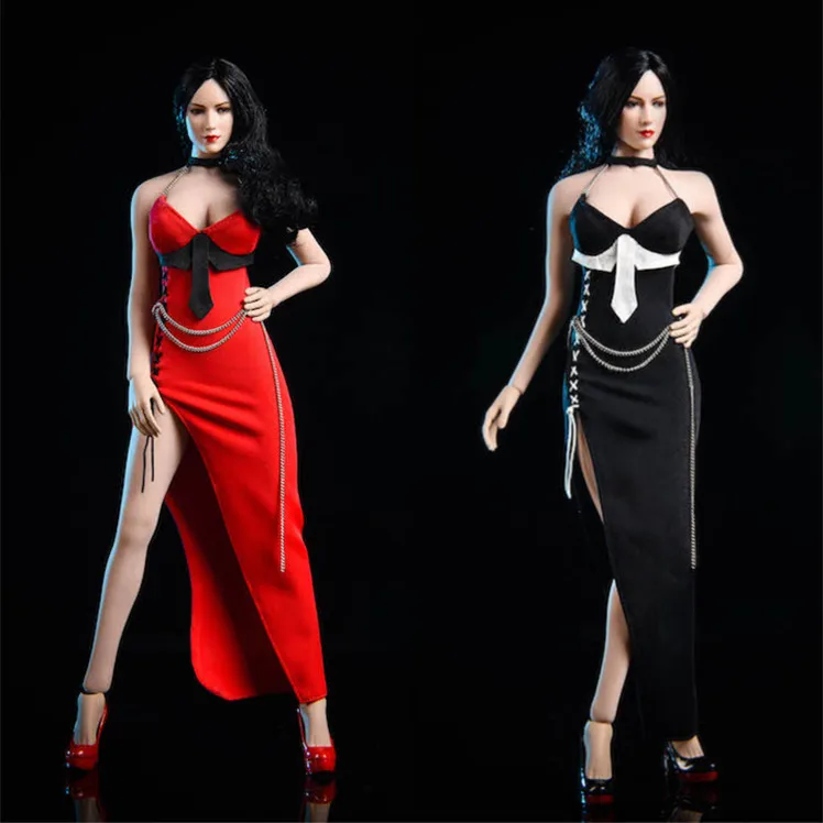 

VSTOYS 19XG49 масштаб 1/6 красное/Черное вечернее платье Женская одежда для 12 дюймов TBL PH экшн-фигурки