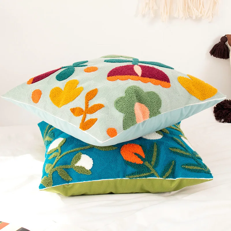 Наволочка для подушки DUNXDECO декоративный чехол новый скандинавский цветочный