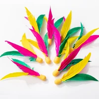 high elastic colorful feather sanmao ball shuttlecock big head cricket accessories 15pcs