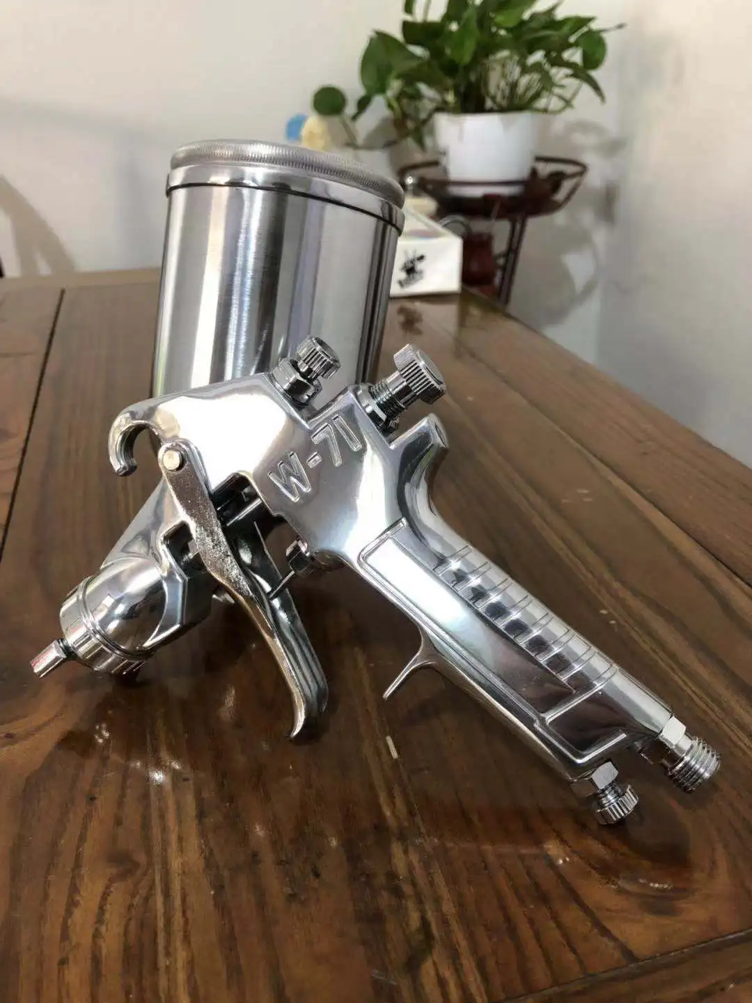 Пистолет-распылитель для краски, W-71, 3,0/3,5 мм, W-77 всасывания, латексная краска, инструменты для мебели, деревообработки, металла, пневматический пистолет распылительный спрей