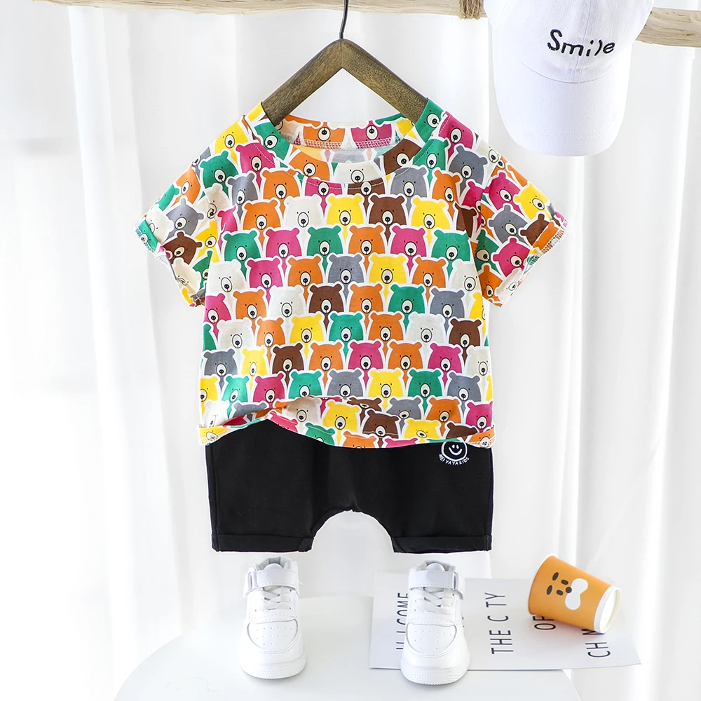 2 шт. футболка с коротким рукавом и шорты для мальчиков |