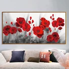 Картины на холсте с изображением Маков, красных цветов для спальни, настенные картины, художественные плакаты и принты