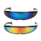 Набор из 2 новых футуристические зеркальные солнцезащитные очки cyclop для взрослых и детей