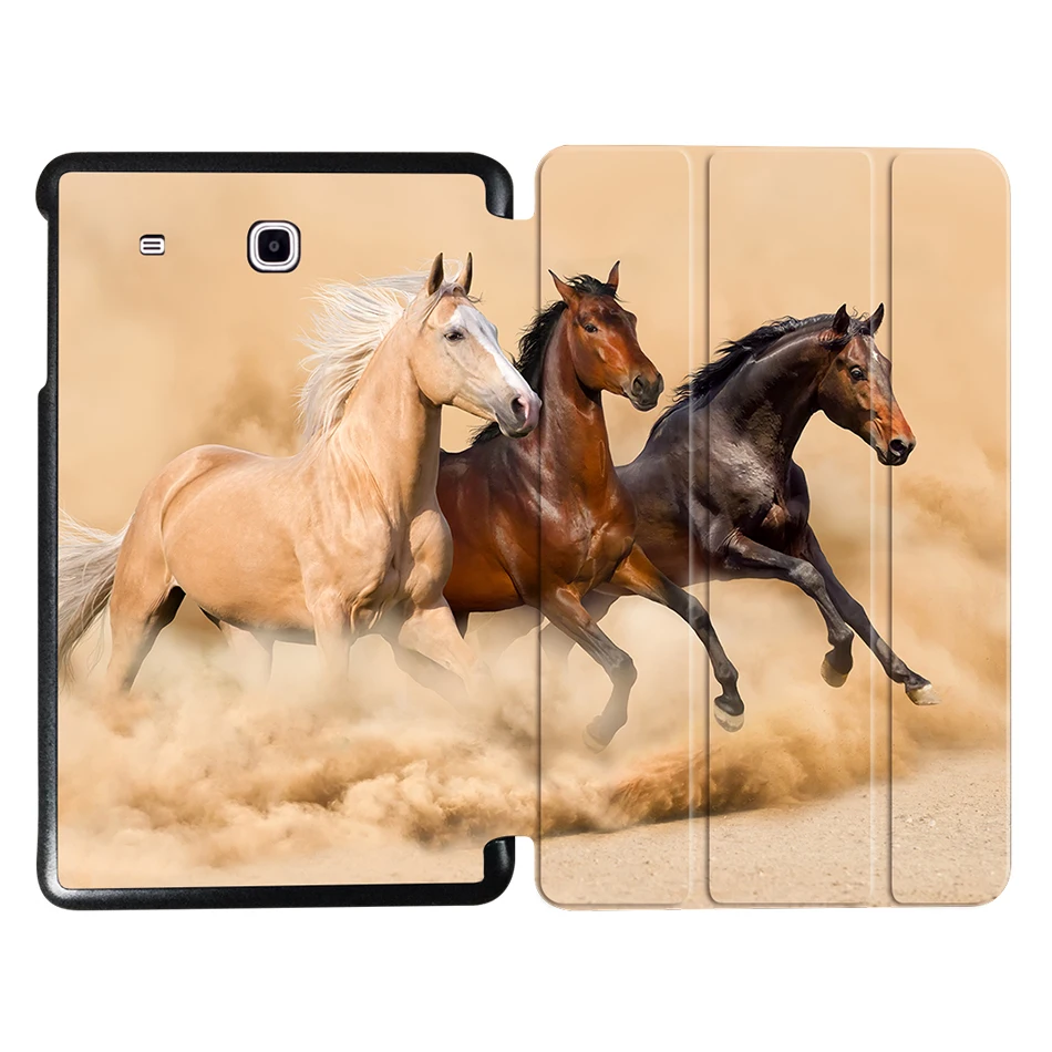 MTT чехол для планшета для samsung Galaxy Tab E 9,6 дюймов T560 T561 T565 T567V Тонкий чехол из искусственной кожи с трехслойной магнитной подставкой - Цвет: SS04