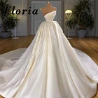 Женское свадебное платье It's yiiya, белое длинное платье принцессы без бретелек, расшитое бисером, в арабском стиле на лето 2020