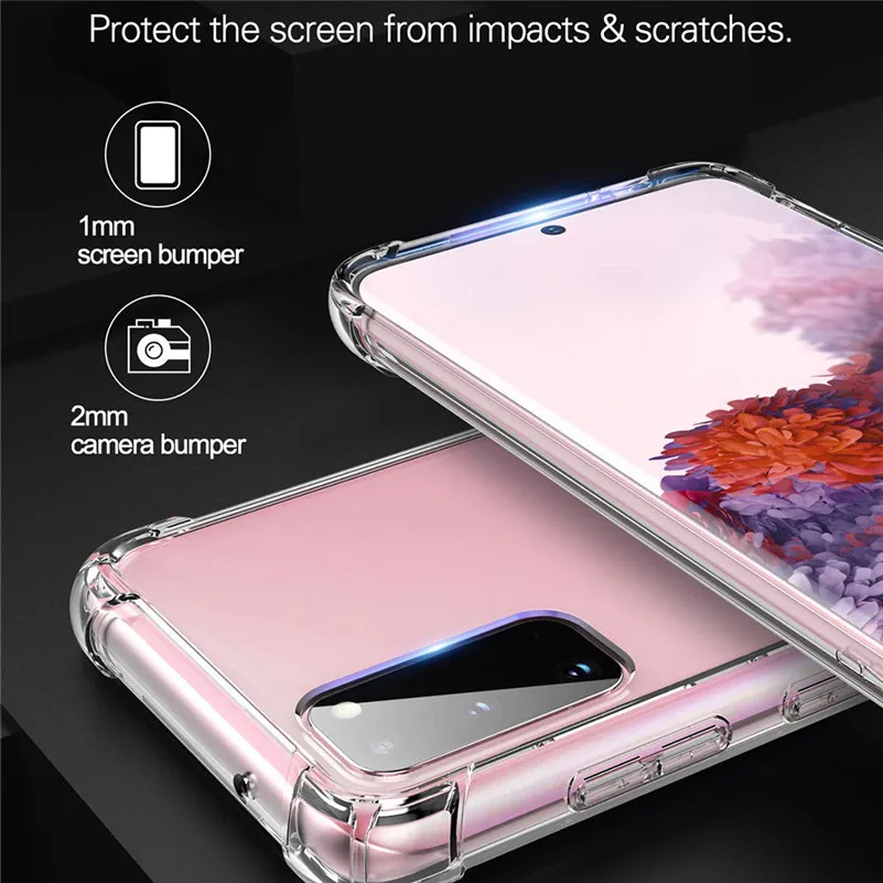 Чехол из ТПУ с четырьмя углами для Samsung S20 6 2 дюйма защитный чехол телефона