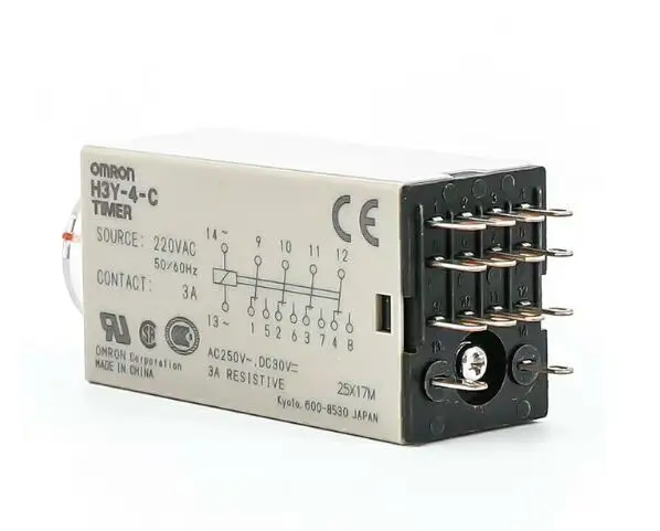

H3Y-4-C AC220V 60S H3Y 3829H 4NO+4NC | 2s-60s | 220VAC H3Y-C Solid state timer