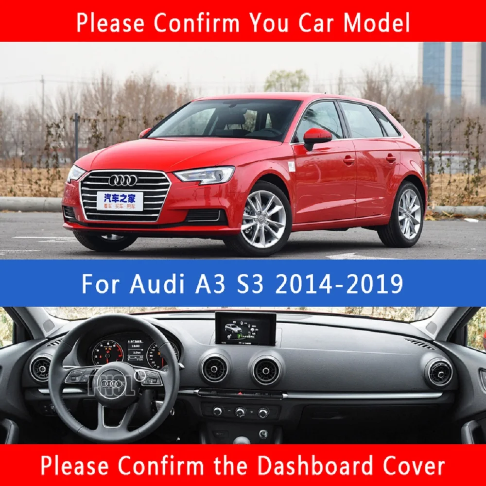 Пнсл приборной панели автомобиля крышка тире коврики тире коврик ковер для Audi A3 8V Защита от Солнца Анти-скольжение анти-скольжение