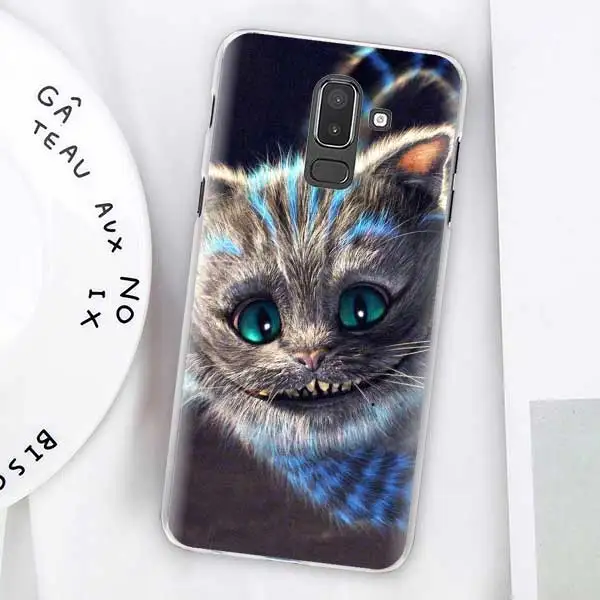 12 Чехлы Alice in Wonderland Cat для samsung Galaxy J4 Plus J6 Plus J8 J3 J5 J7 J5 Prime, Жесткий Чехол - Цвет: 12