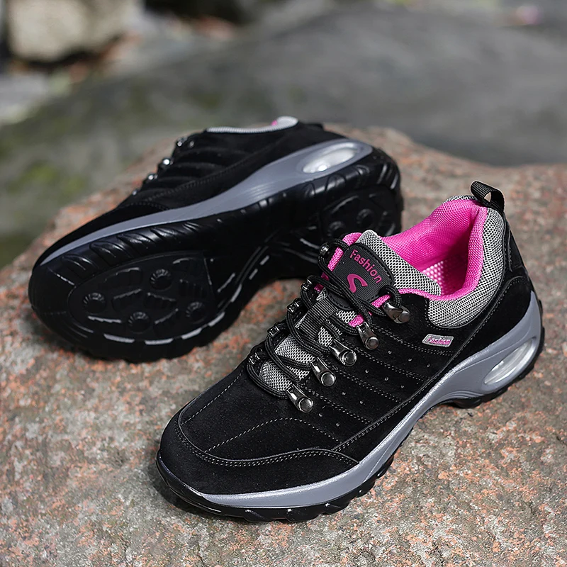 

Outdoor Walk Climb Ankle Boot Ladies Hiking Boots Women Comfortable Sneakers Female Air Cushion Mountain Trekking Shoes Big Size
