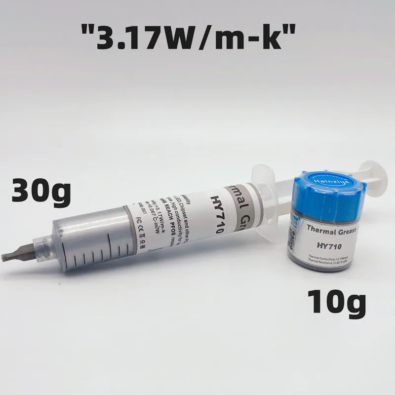 

3.17W/m-k HY710 10g/30g silicone thermal paste heat transfer grease heat sink CPU GPU chipset notebook computer cooling Syringe