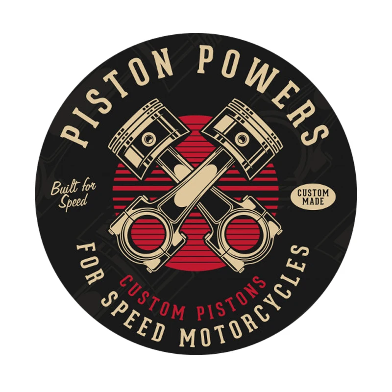 

Double Pistons Powers Speed Piston Engine Car Sticker Windshield Bumper Motorcycle Helmet Decal KK Vinyl Cover Scratches PVC