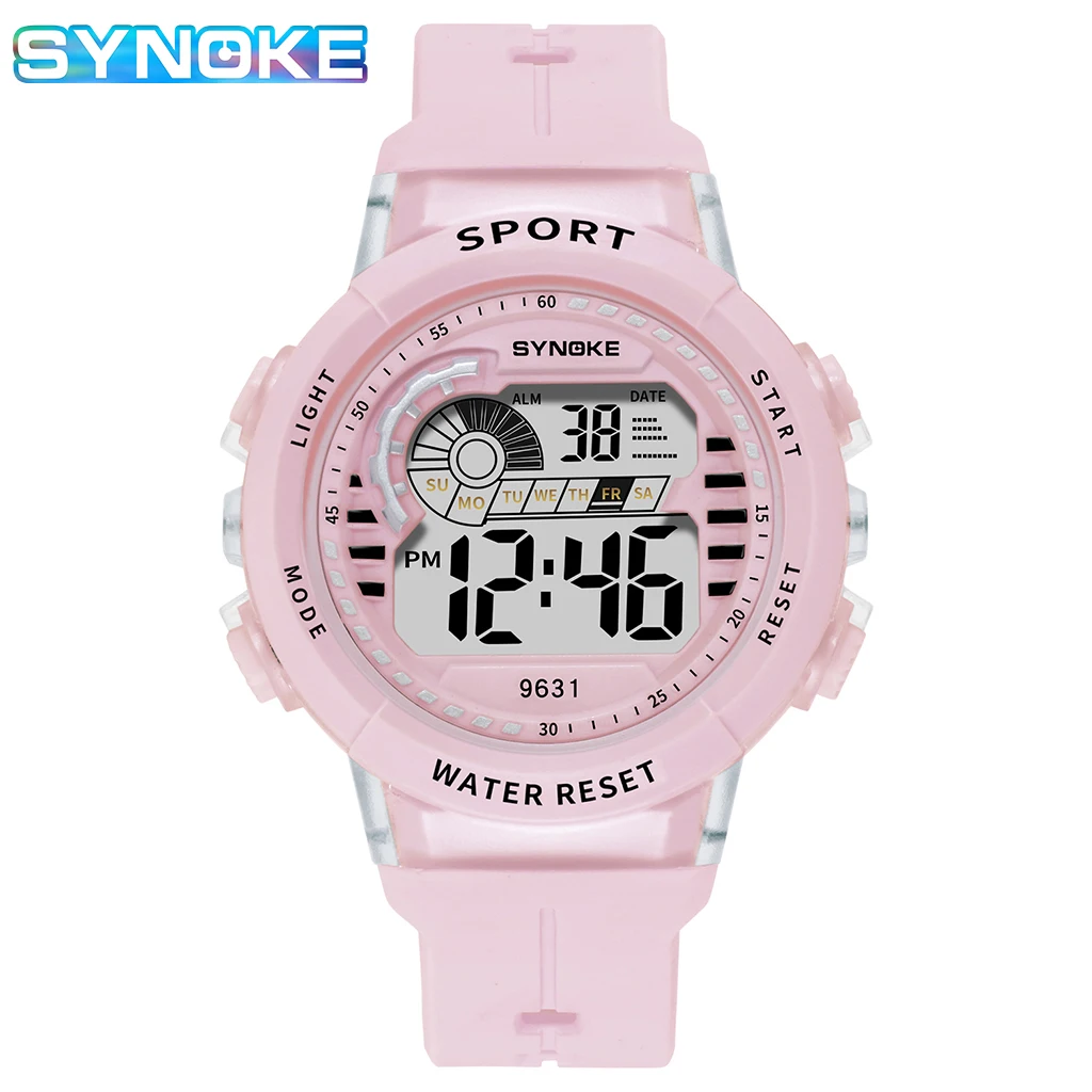 

SYNOKE Kids Watch Colorful LED Alarm Students Wristwatch Sports Waterproof Children Digital Watches Boys Girls Gifts Relojes