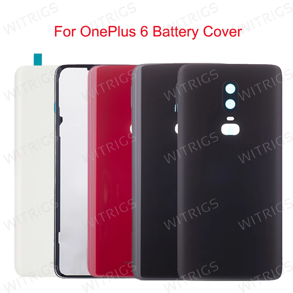 Witrigs для OnePlus 6 крышка батареи задняя крышка задняя дверь корпус крышка чехол оболочка замена с клейкой линзой для One Plus 6