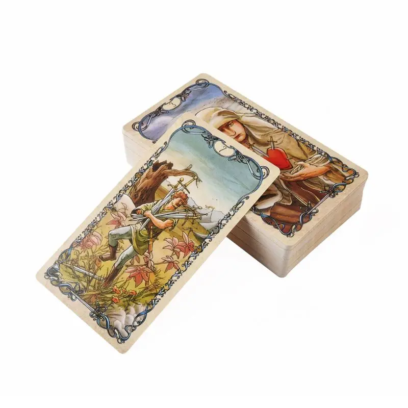 

78pcs English Tarot Mucha Cards Deck Divination Oracle Card Funny Family Game