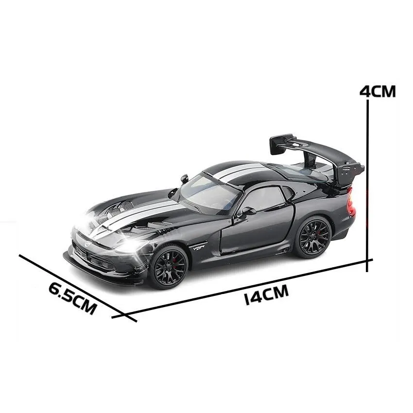 Модель jackiстанк/литая игрушка/Масштаб 1:32/Dodge Viper ACR автомобиль/звук