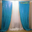 Бирюзовый фон с блестками Royaltime, золотые блестки, 2 шт., 2,5x8 футов