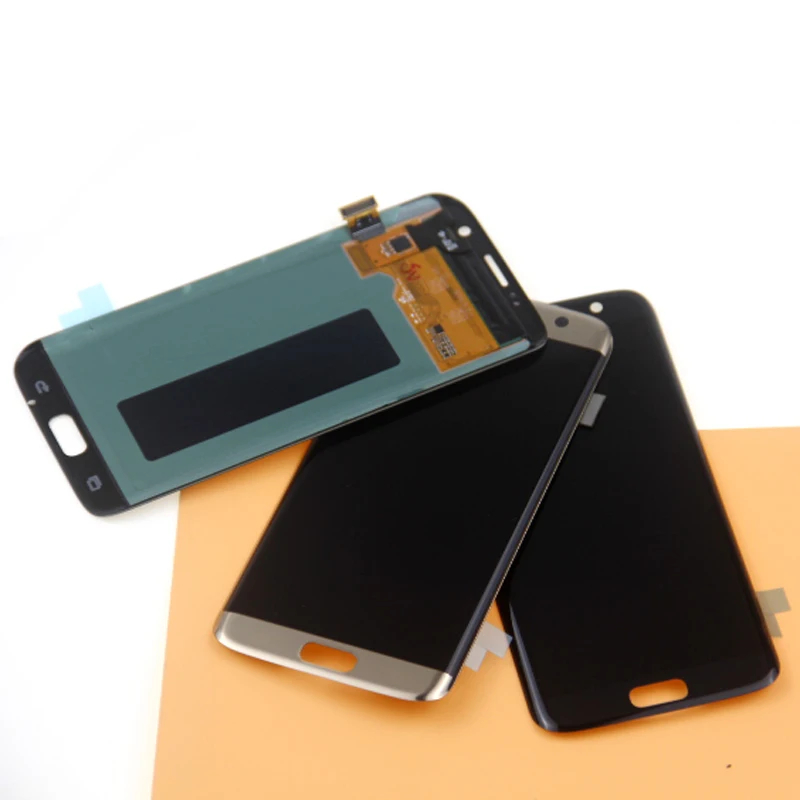 Оригинальный 5 ''Супер AMOLED красный ЖКД для SAMSUNG Galaxy s7 edge G935 G935F сенсорный экран