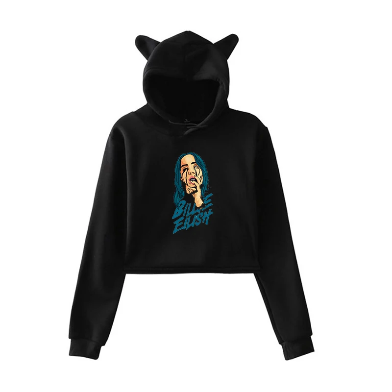 Новинка Billie Eilish женские толстовки с капюшоном; сезон осень пуловер с длинными рукавами милые женские свитшоты Прямая поставка Kleding Vrouwen Harajuku топы - Цвет: Kawaii Hoodie 8