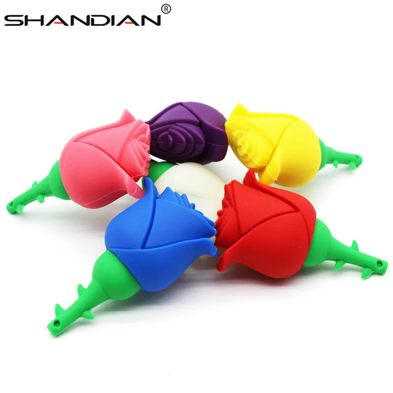 Usb флеш накопитель SHANDIAN в виде Розы 4 ГБ/16 ГБ/32 ГБ/64 ГБ| |