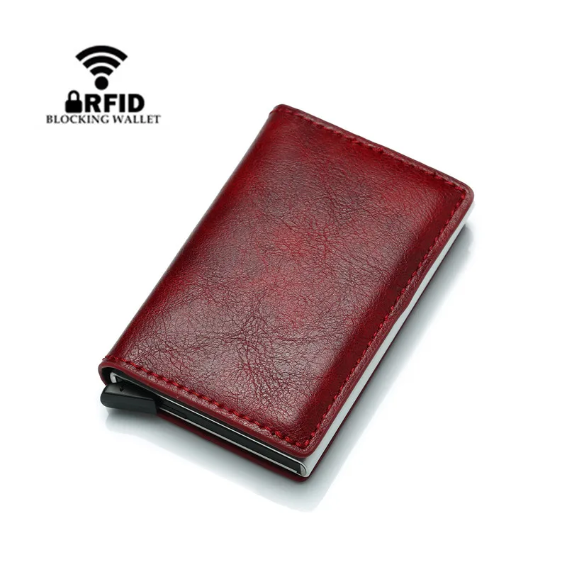 Мужской кошелек волшебный Rfid мини маленький тонкий металлический мужской сумка