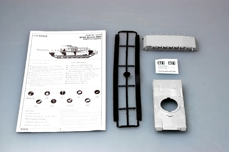 Trumpeter 07279 1/72 США M1A2 Abrams MBT основной боевой танк пластиковая сборка набор для