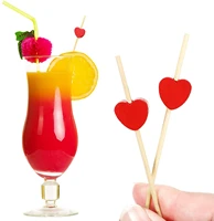 300pcs 12cm red peach heart fruit fork buffet sticks cupcake cocktail forks wedding festival birthday party decorations a324556