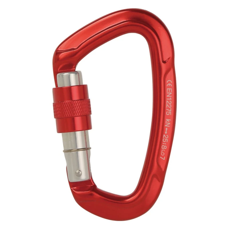 

25KN Mountaineering Caving Rock Climbing Carabiner D Shaped Safety Master Screw Lock Buckle Escalade Equipement