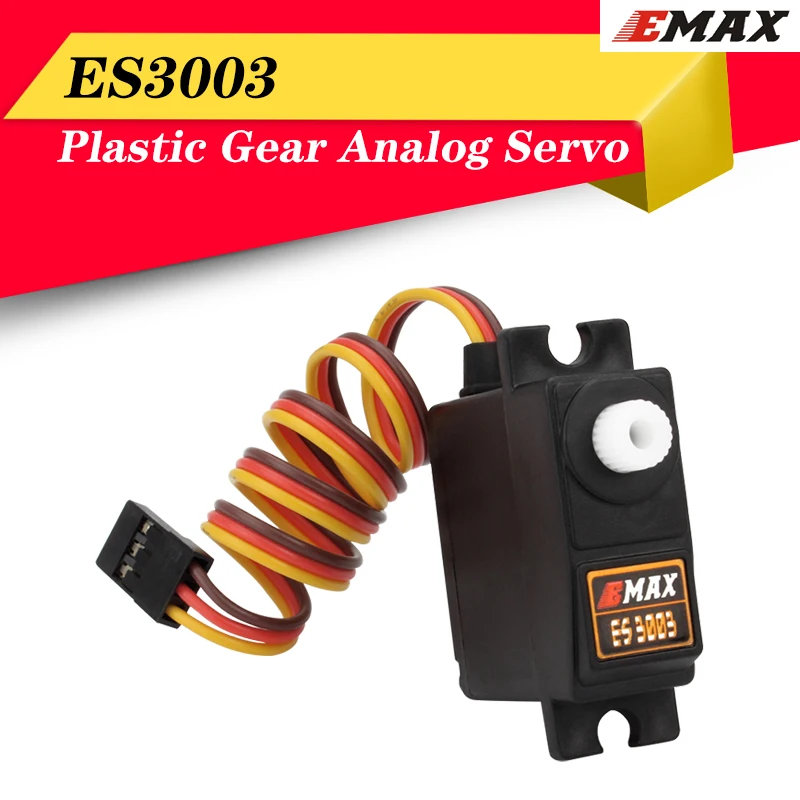 EMAX ES3003 17g 3 5 кг 0 13 сек 23 т пластмассовая Шестерня Аналоговый сервопривод для
