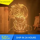 С героями из мультфильма Мой герой шото Тодороки уход за кожей лица дизайн светодиодный Ночной светильник Настенный светильник для детей ребенок мальчиков Украшения в спальню акриловая настольная лампа vitage Dragon