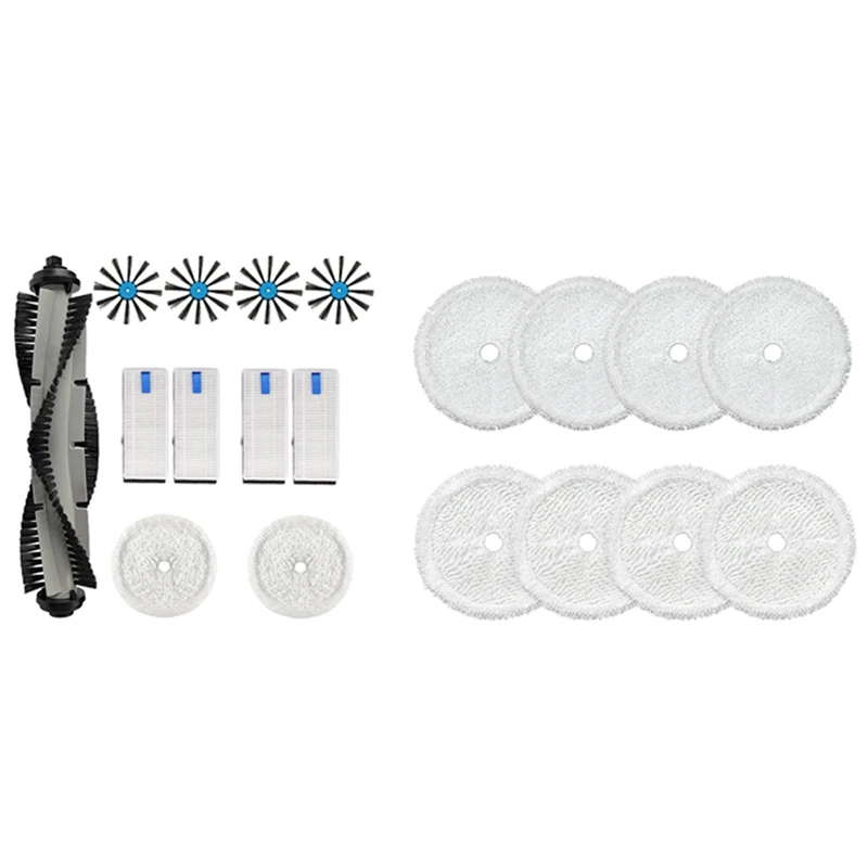 

8PCS Cleaning Cloth Mop Pads With HEPA Filter Main Roller Brush Side Brushes Mop Cloth