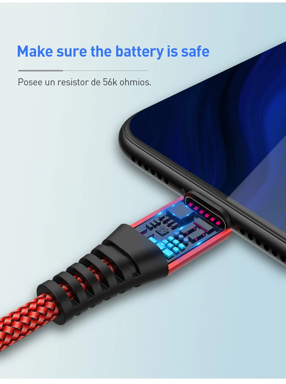 USLION 3A Micro USB быстрый заряд кабеля USB кабель для передачи данных провод для Samsung Xiaomi Redmi Note 4 5 Android кабель Microusb Быстрая зарядка