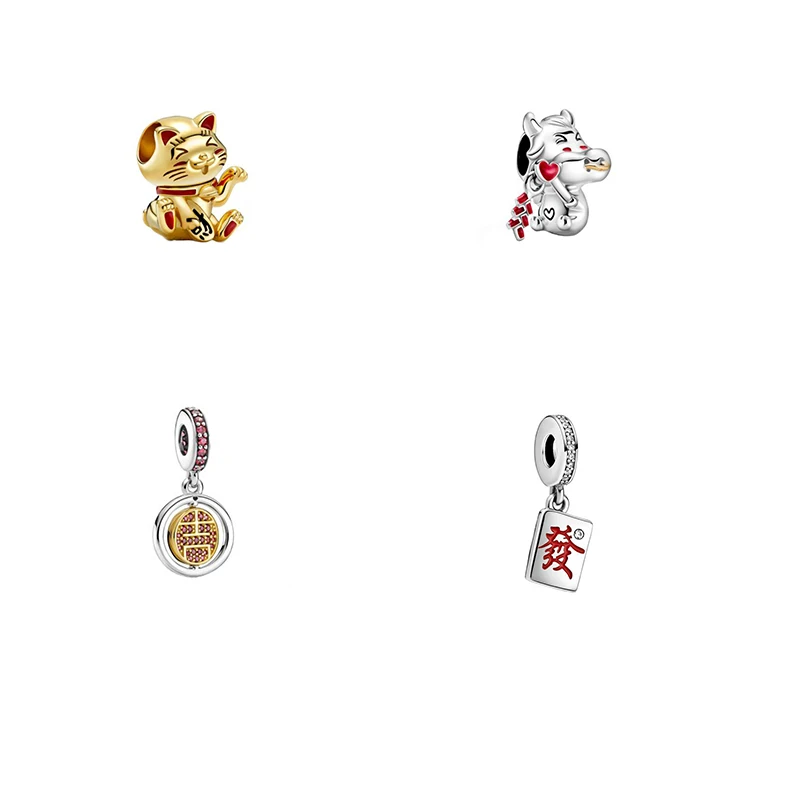 

Lovely Retro New Mahjong, Calf, Lucky Cat Charms, High-quality Charming Jewelry For Romantic Valentine's Day Gifts For Lovers