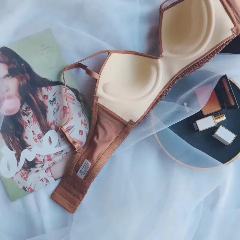 

ATHVOTAR Lace Folds Women Sexy Bra Brassiere Comfortable Wireless Adjustable Female Bralette Underwear New 2021