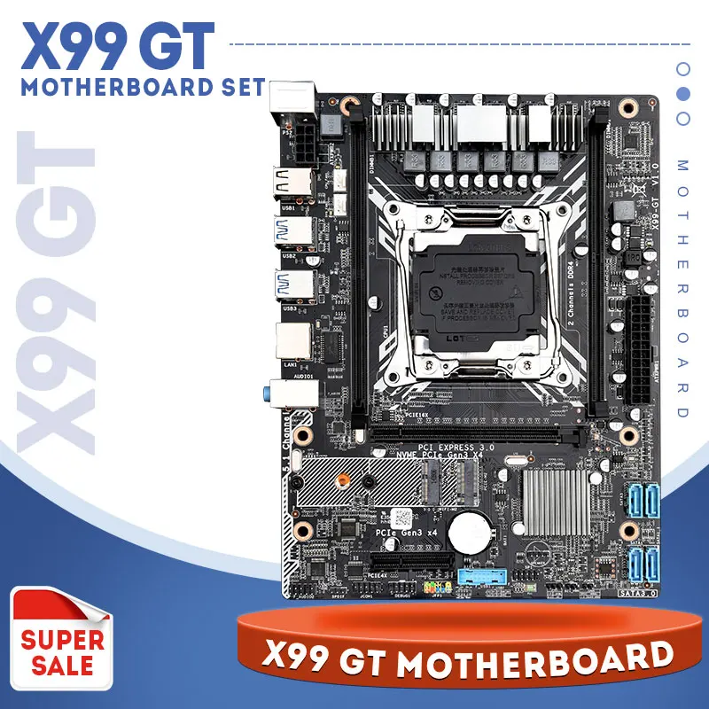 LGA 2011 V3/V4 Socket X99 GT материнская плата M ATX USB3.0 NVME M.2 WIFI интерфейс DDR4 RAM поддерживает все
