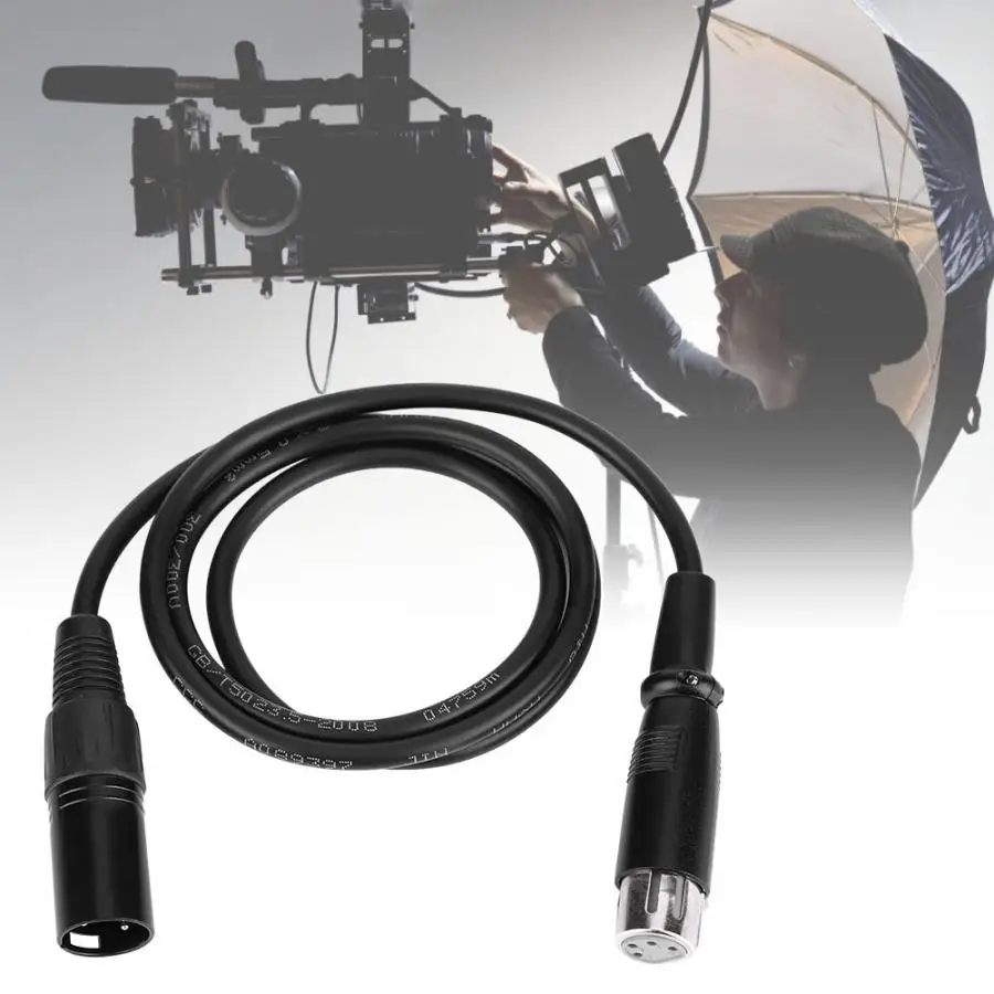 4pin XLR кабель для мужчин XLR Женский силовой кабель адаптация XLR к XLR Женский шнур 100 см кабель питания