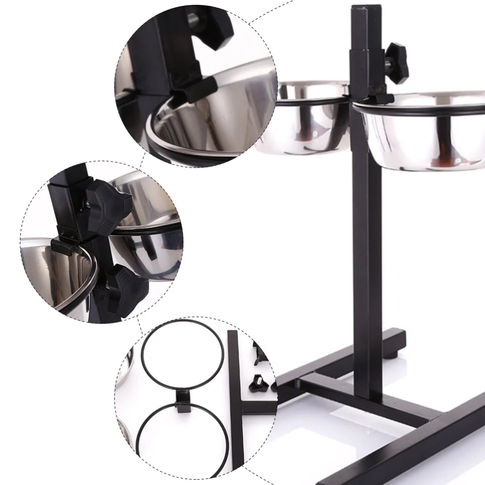 

1 Set of Cat Dog Feeder Bowl Pet Water Dispenser Pet Folding Bowl Lifting Bowl