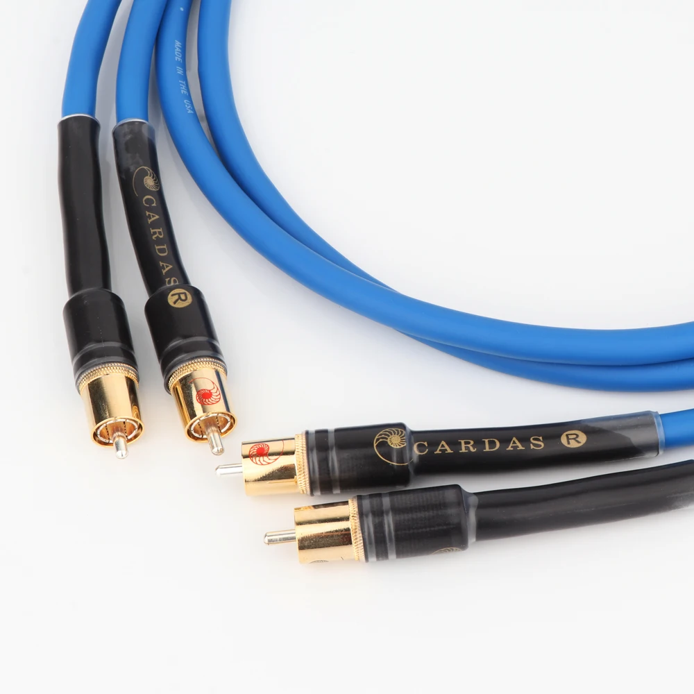 Прозрачный Светлый RCA кабель для соединения с картой позолоченный штекер Hi-Fi