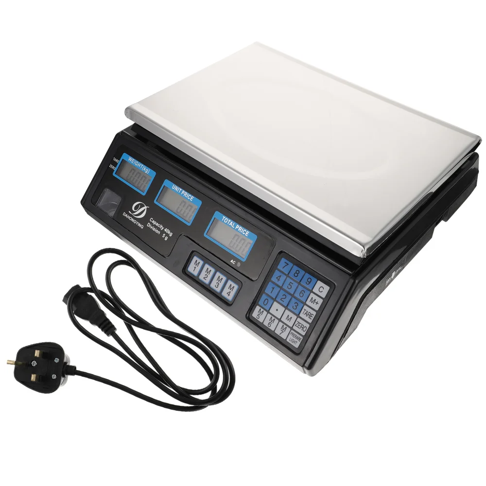 

1pc Professional Price Calculation Scale Measuring Scale for Shop (UK Plug)