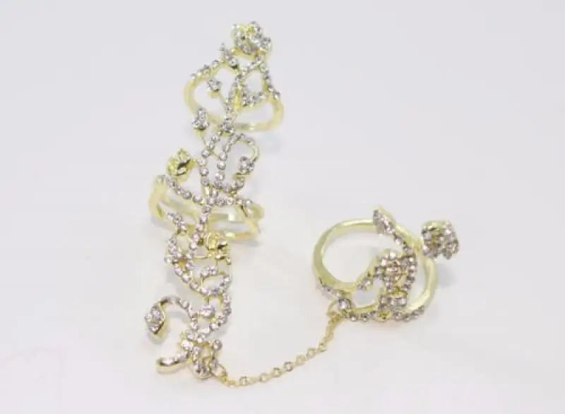 Popular Fashion Women Lady Rings Multiple Finger Stack Knuckle Band Rose Crystal Ring Nice Jewelry Gift |