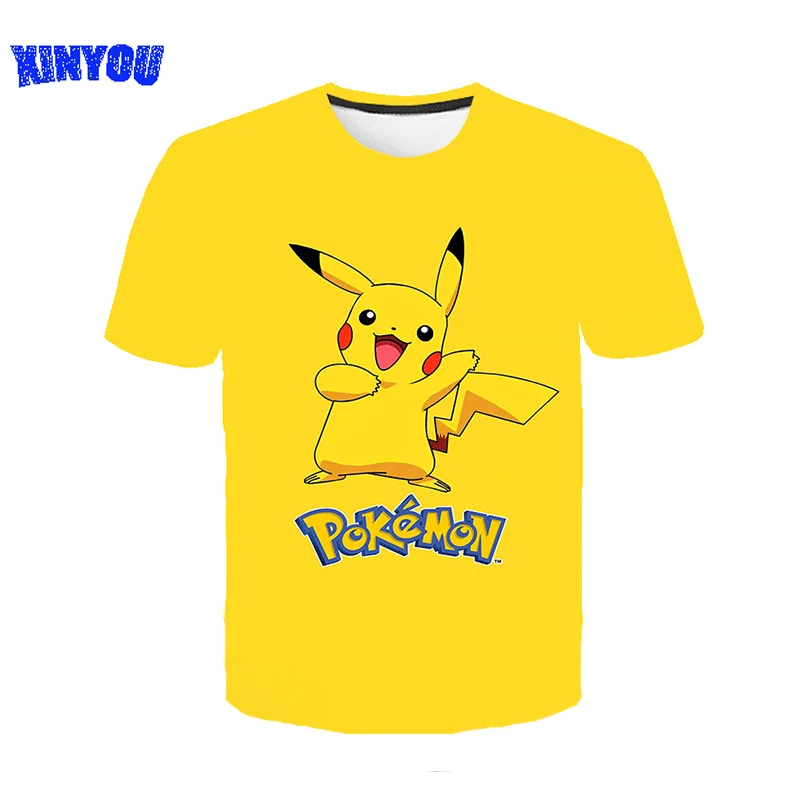 XINYOU 2021 летняя футболка для мальчиков верхняя одежда девочек подростков 3D Аниме